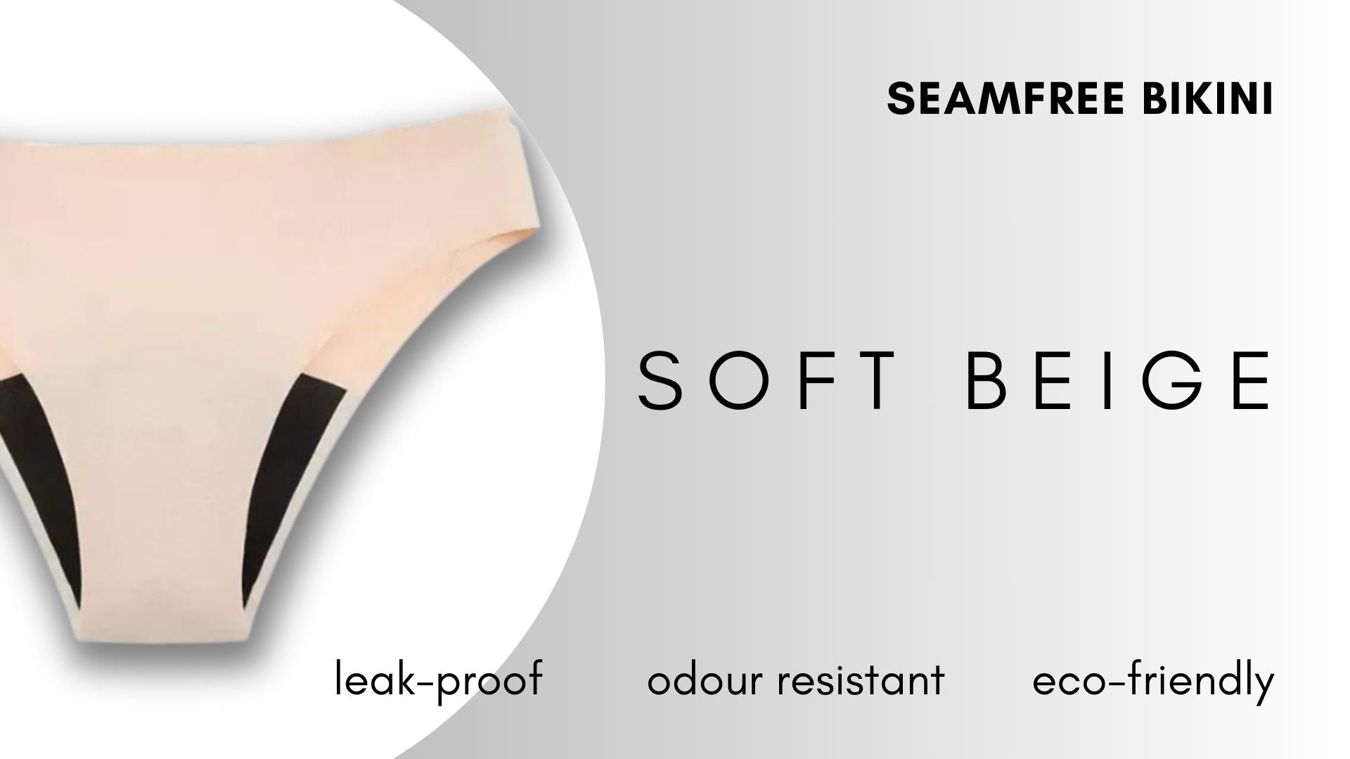Seamfree Bikini - Soft Beige Period Underwear NZ