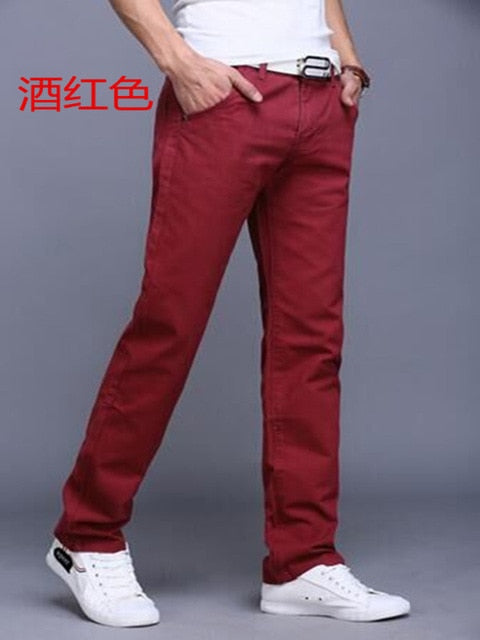 2019 Spring autumn New Casual Pants Men Cotton Slim Fit Chinos Fashion Trousers Male Brand Clothing 9 colors Plus Size 28-38