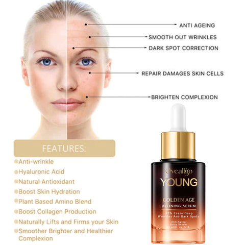 Oveallgo™ YOUNG Golden Age Refining Anti-Aging Serum Pro