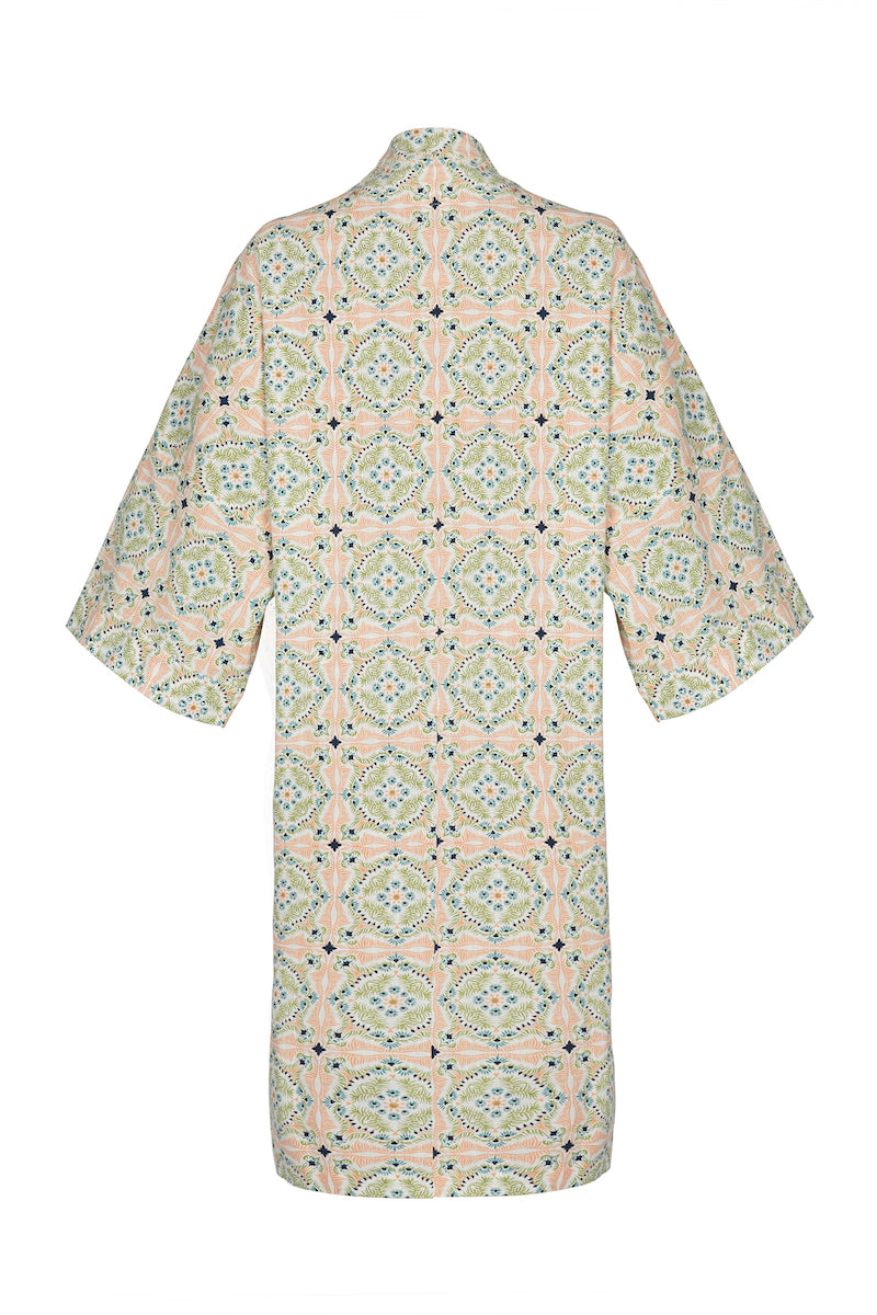 Bianca Caftan, Blush Tile Print – Dessous Loungewear