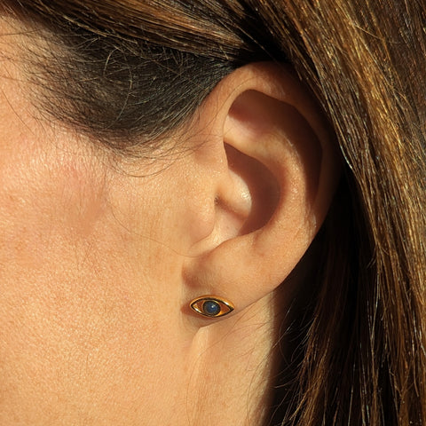 Lapis Lazuli Gold Vermeil Stud Earrings