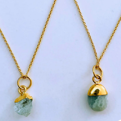 Aquamarine birthstone necklace