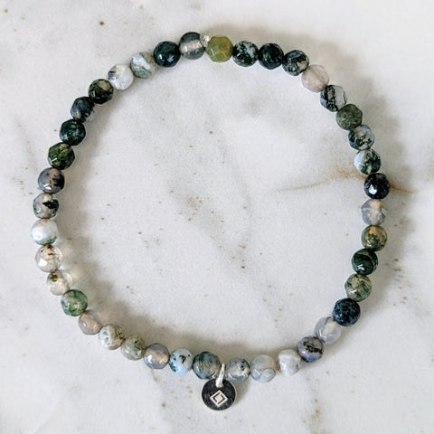 Moss Agate Gemstone Bracelet