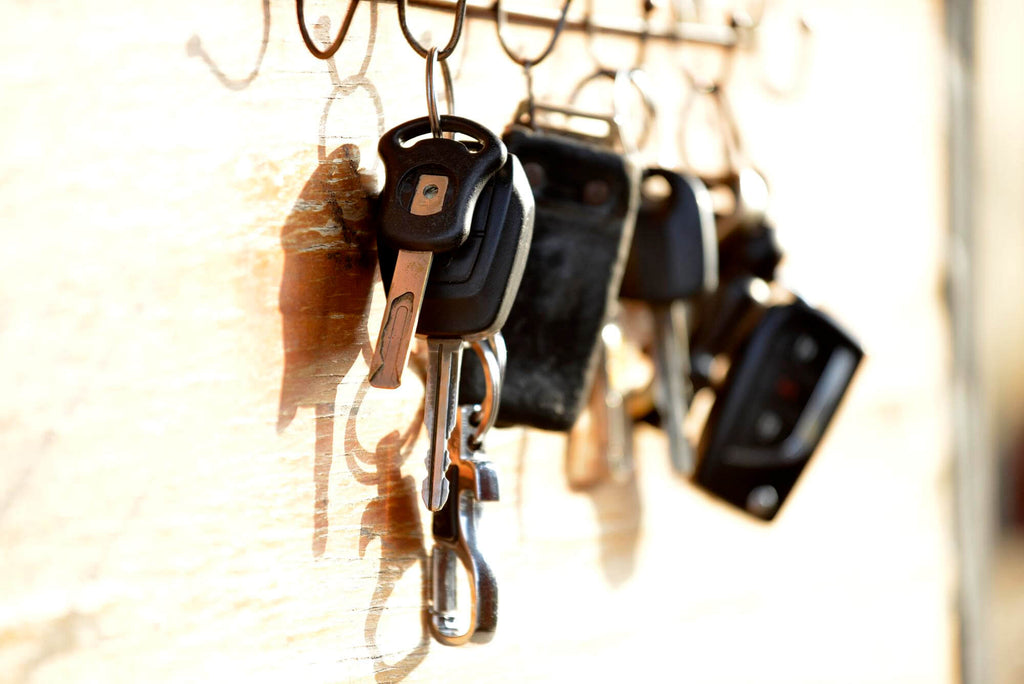 Wall-mounted key holders for organization