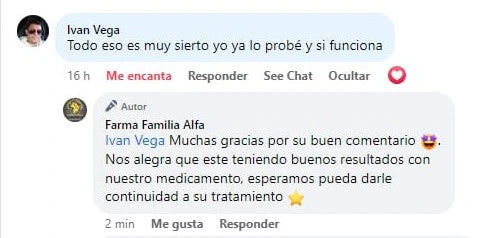 Comentario de Cliente satisfecho