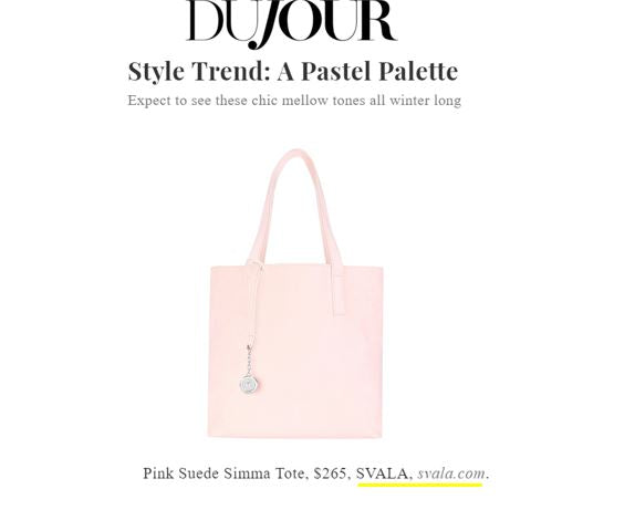 Svala pink Simma Tote featured in DuJour