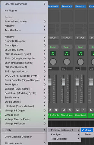 Compose - New External Instrument in Logic Pro X