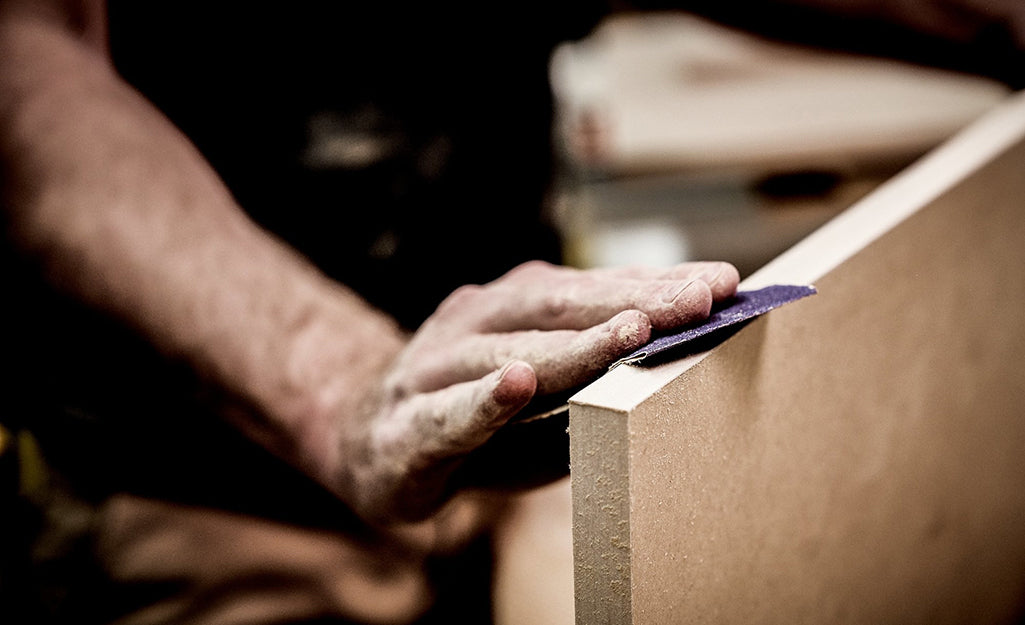 Evening edges with sandpaper