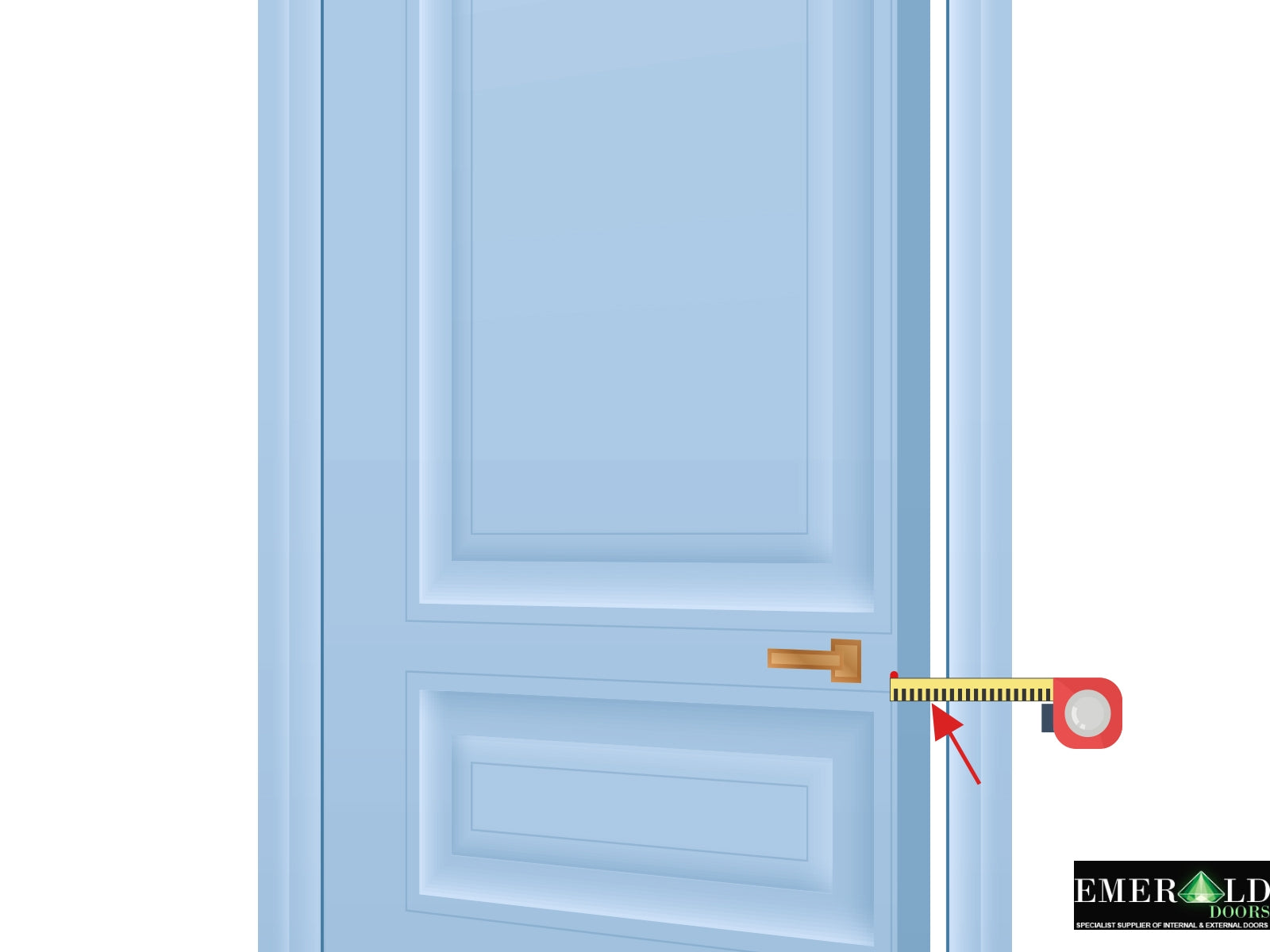 How to measure door thickness?