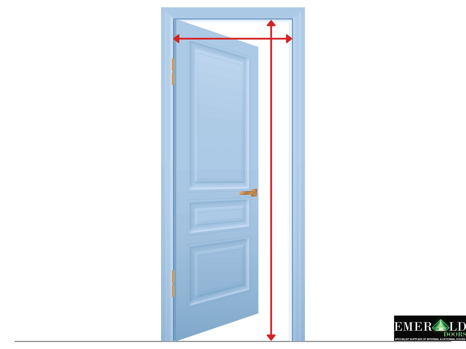 How to measure the framed door space?