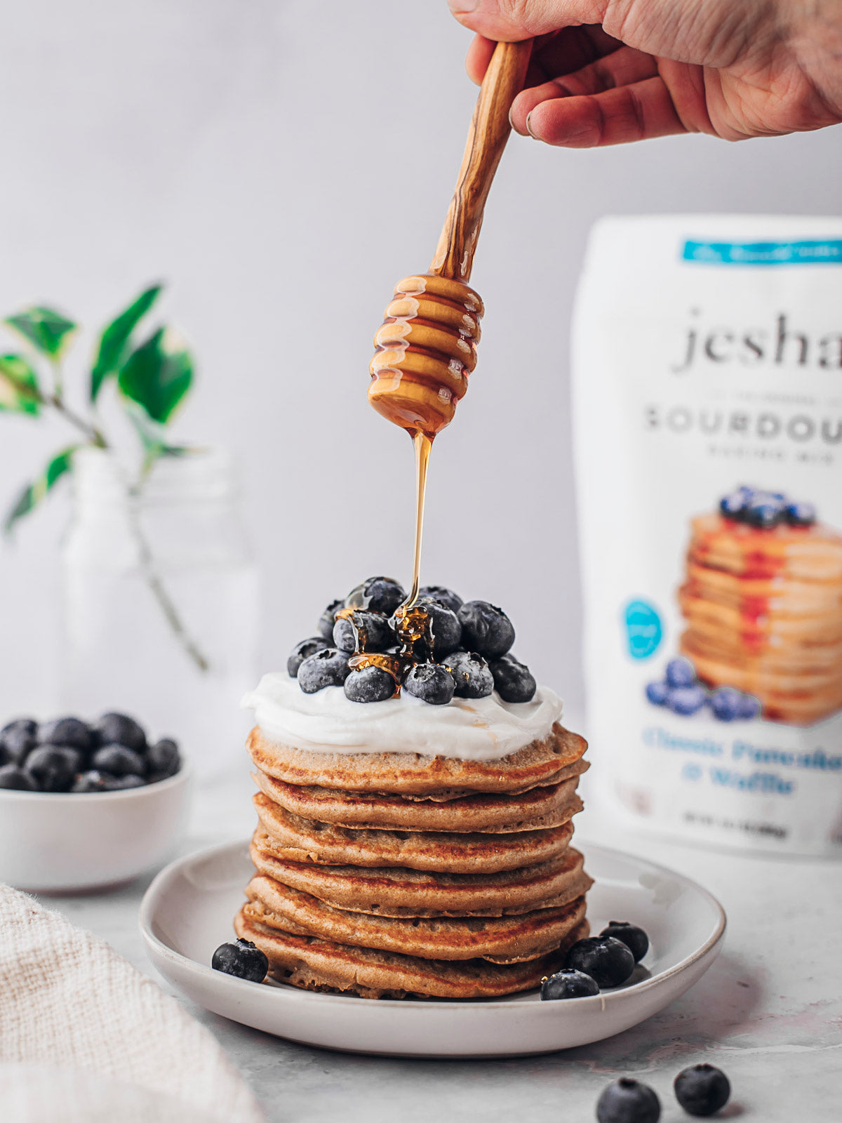 Sourdough Blueberry Pancakes