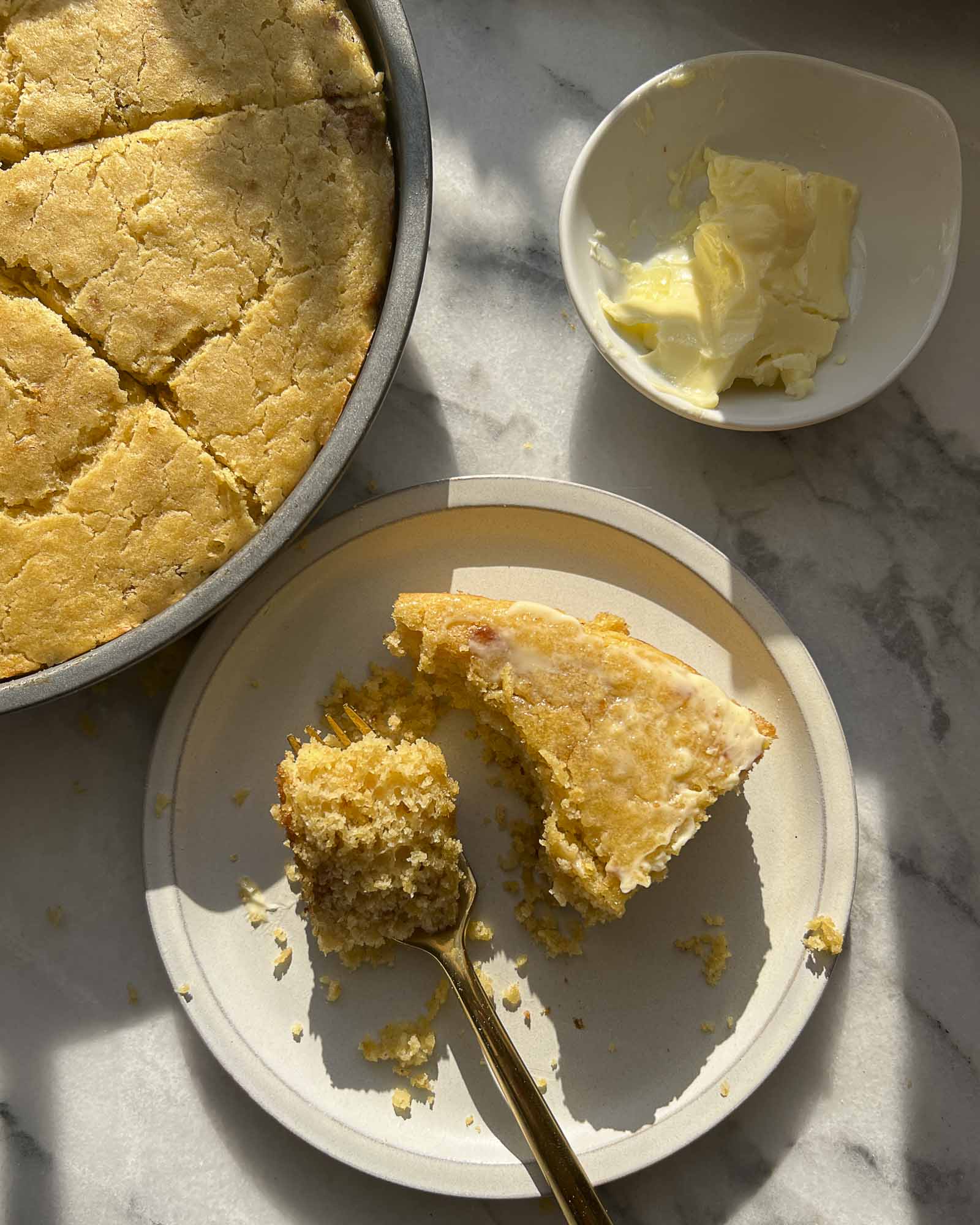 Sourdough Cornbread Slice