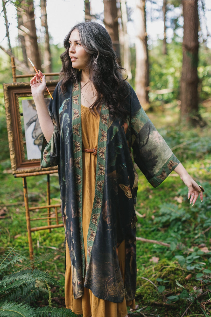 Market Of Stars Heartwork Opera Bamboo Duster Kimono Robe
