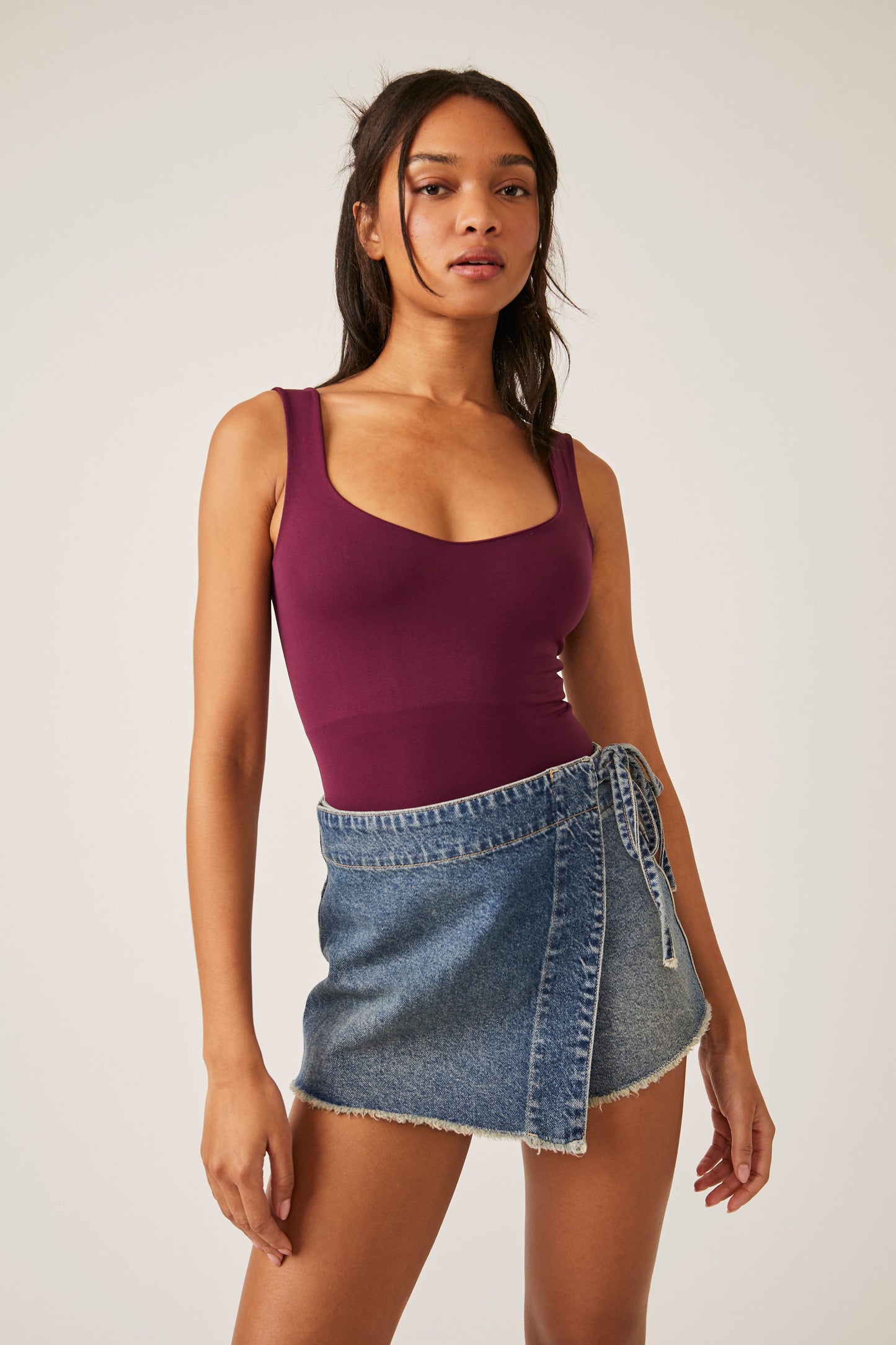 Free People Clean Lines Bodysuit - Heather Grey| Harbour Thread