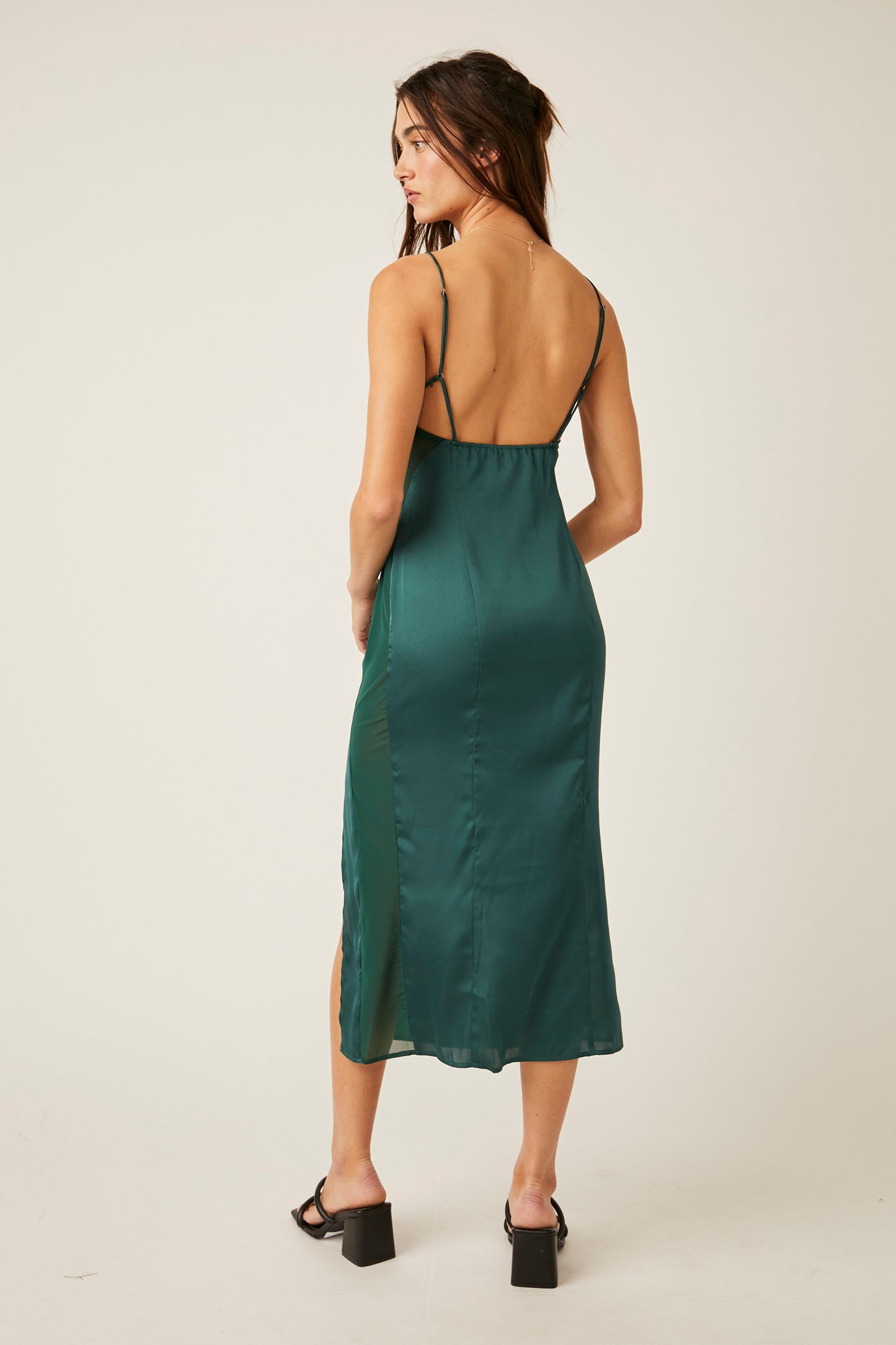 Free People Heart Eyes Half Slip Midi Slip Skirt - Etheral Combo