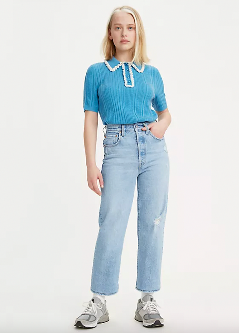 Levi's Ribcage Straight Ankle Jeans in Samba Done | Harbour Thread