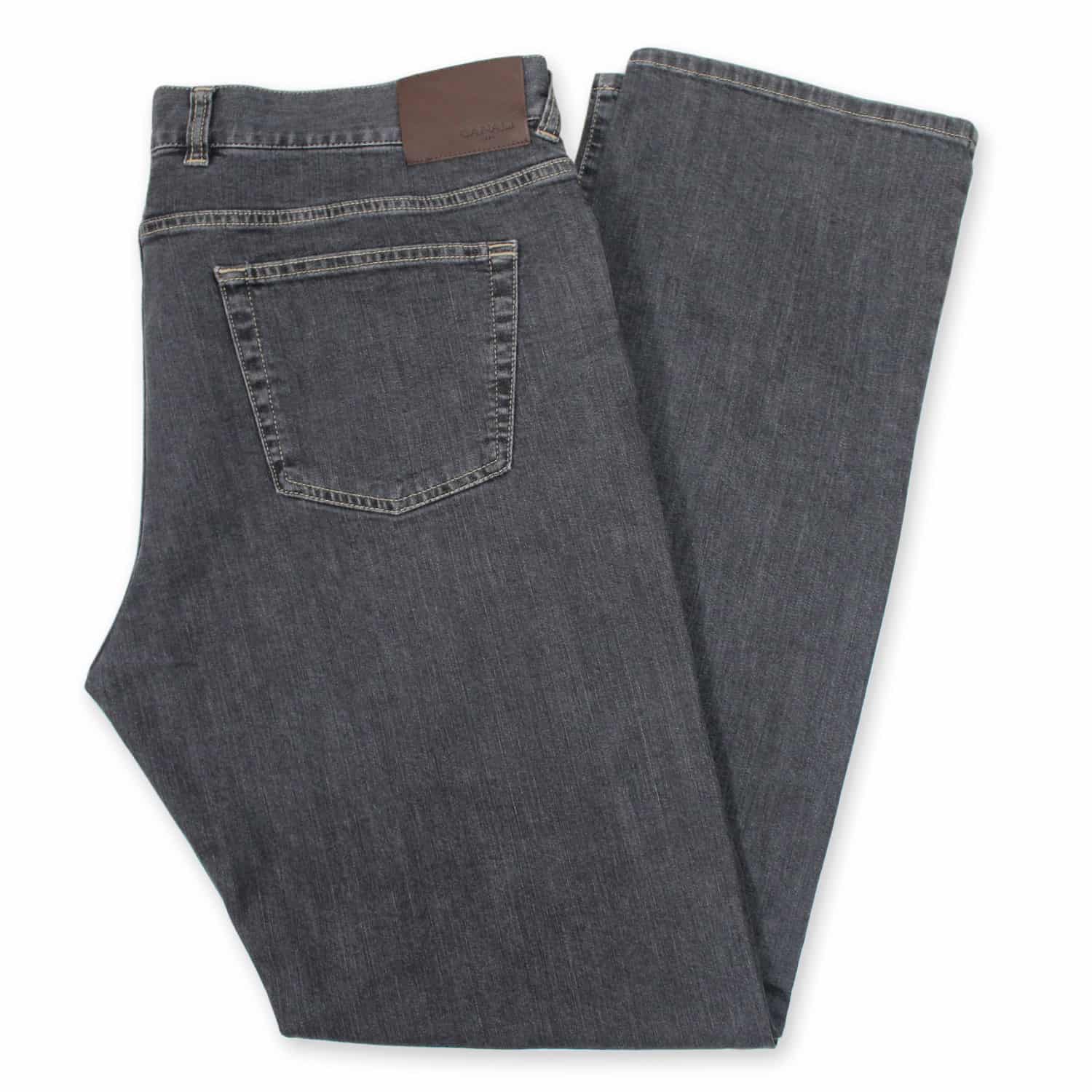 Canali Grey Washed Jeans – L'uomo Menswear