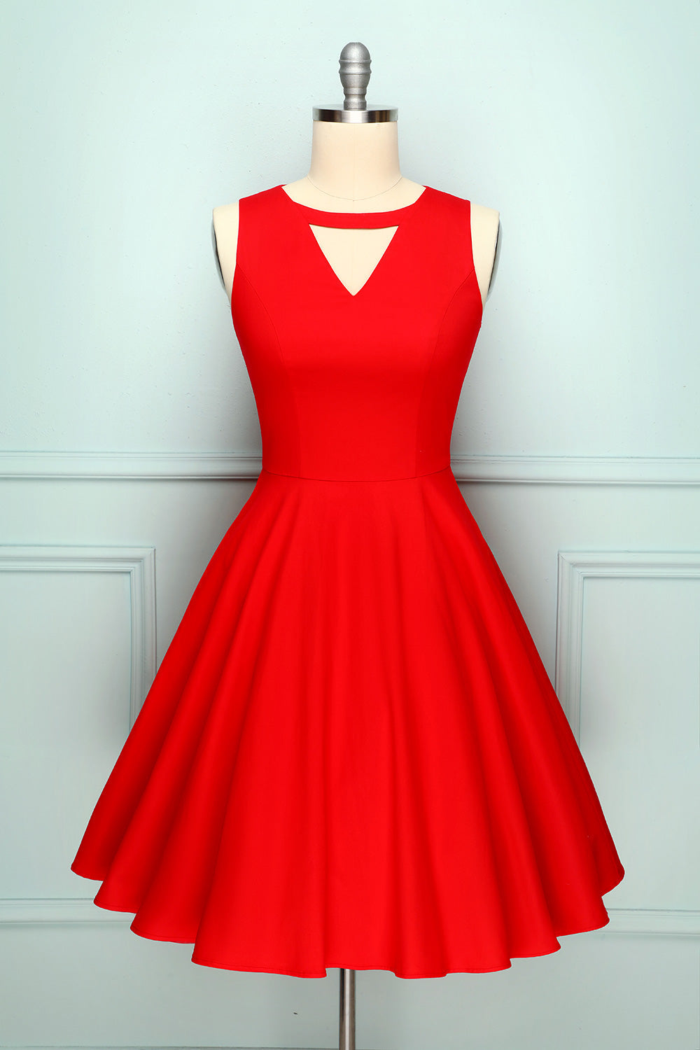 1950s Red Swing Dress
