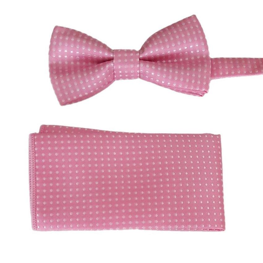 Bubblegum Pink With White Spots Boys Dickie Bow – Silverbling.ie