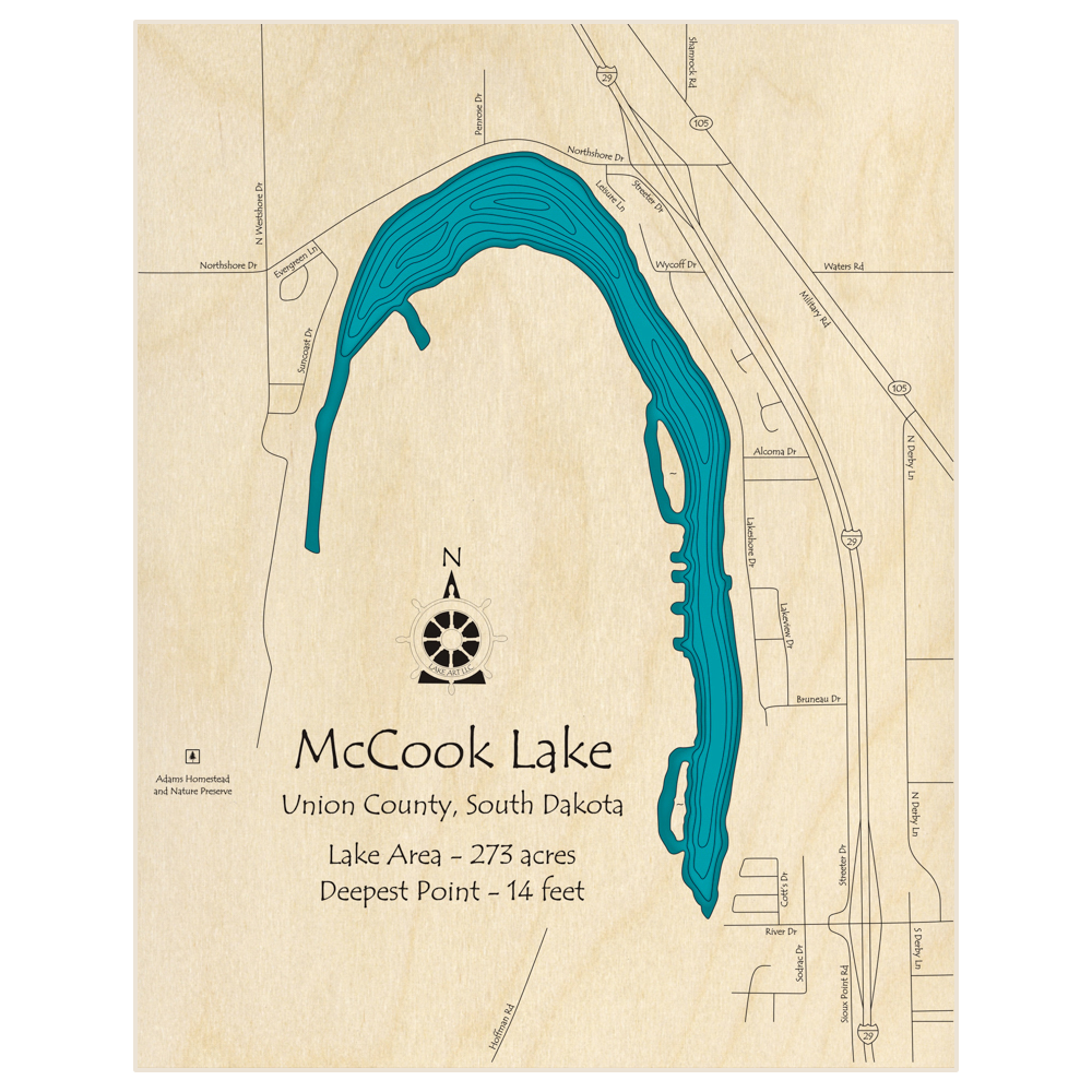 McCook Lake Custom Laser Cut Art – Lake Art LLC