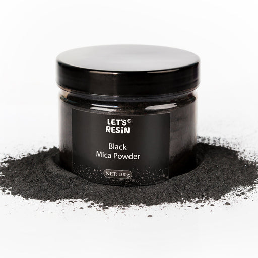 Black Mica Powder Pigment (100g) -Cosmetic Grade Metallic Mica Powder for Epoxy Resin, Lip Gloss, Soap,Candle Making, Bath Bombs,Tumblers, Jewelry
