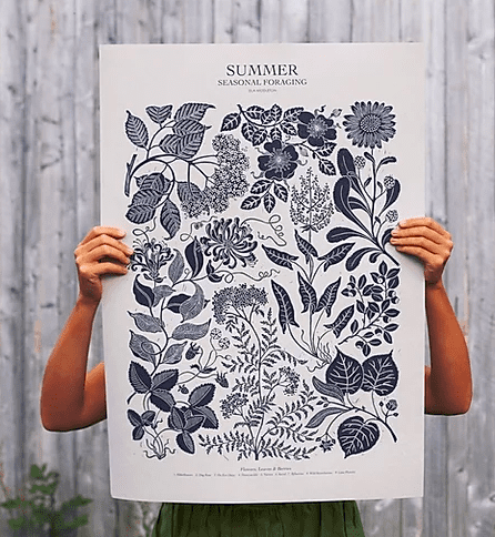 Summer foraging print - THE BRISTOL ARTISAN