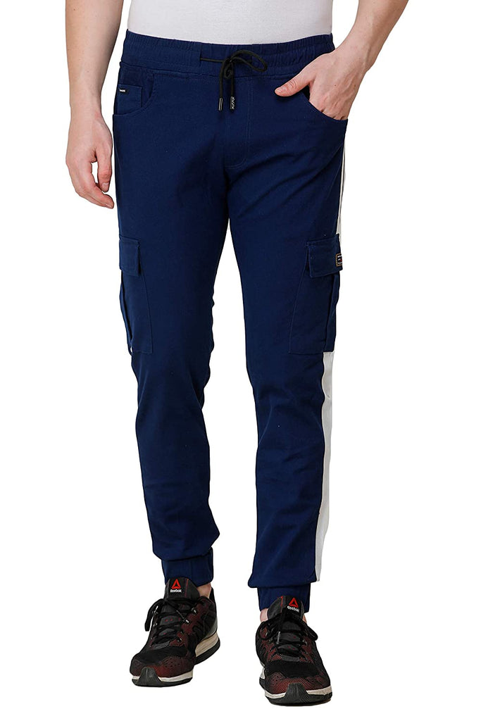 mens navy blue track pants