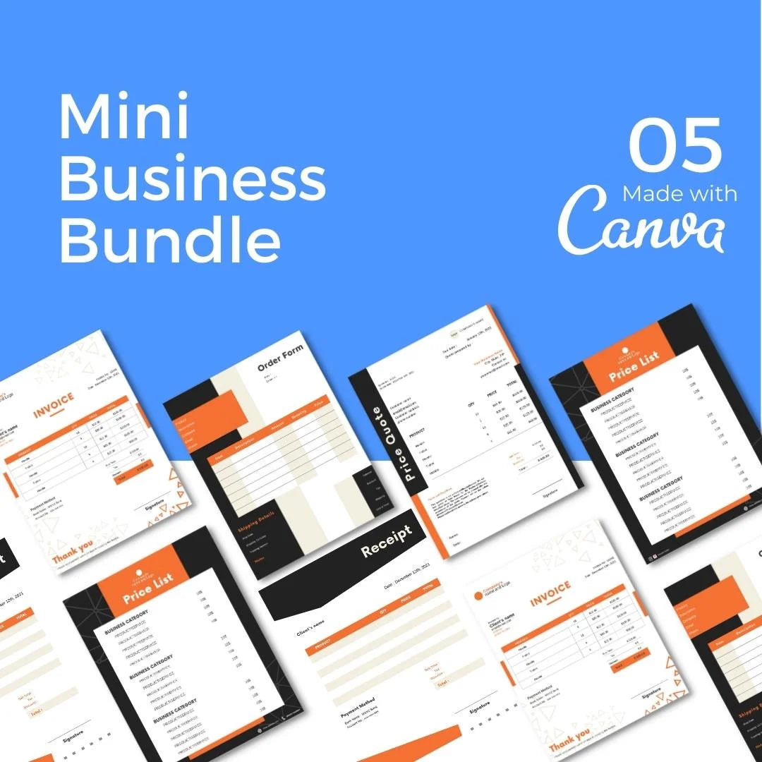 Downloadable 5 Page Business Template Bundle Style #1