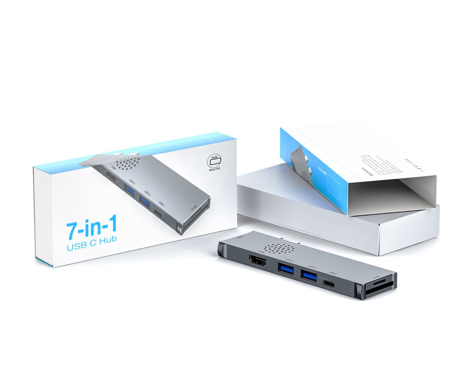 7-in-1 USB C Hub For Macbook Pro