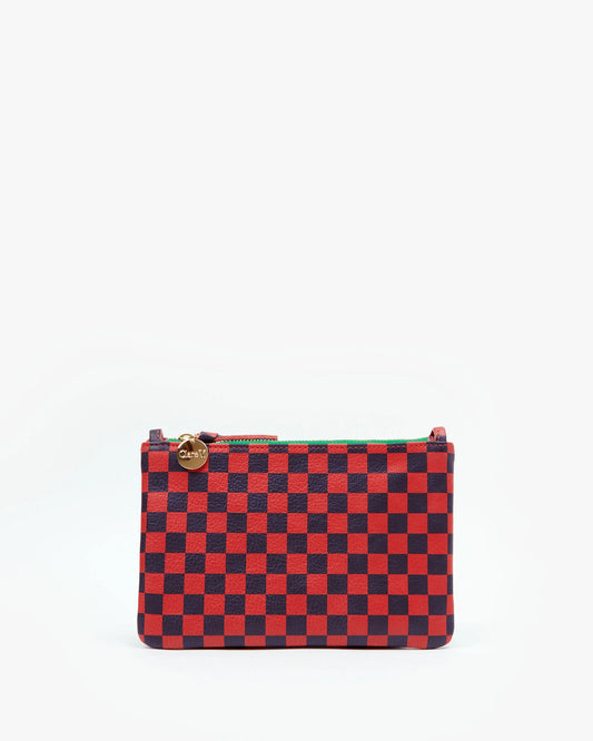 Clare V Grande Fanny Woven Checker Black/Natural HB-FP-GF-100098