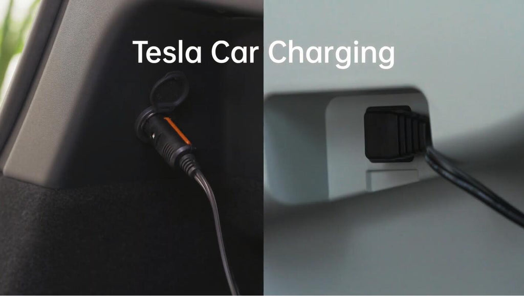 Tesla portable fridge charging