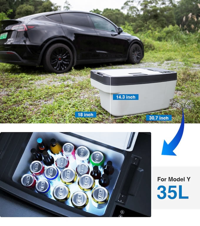 The Tesla Fridge - 20L Refrigerator/Cooler for Model 3 Sub Trunk