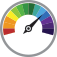 Icon of Colorful Speedometer
