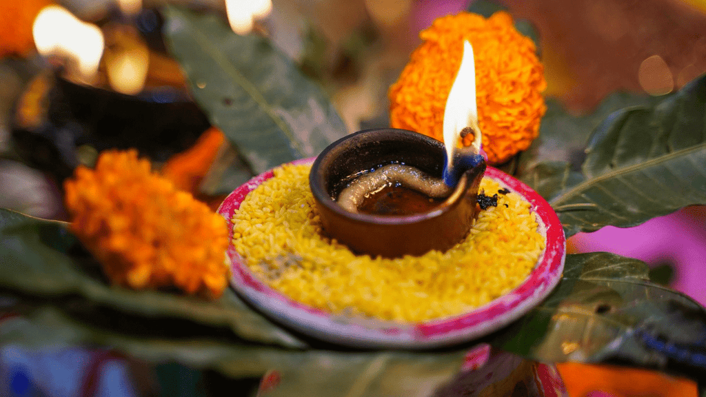 Diwali puja decoration