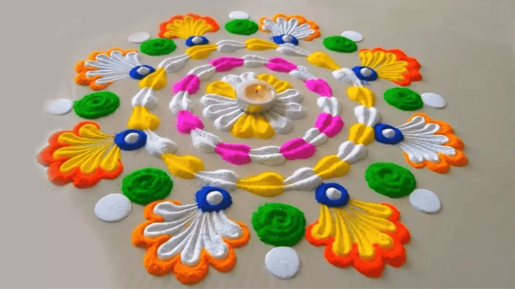 Rangoli Designs Making Kit for Floor for Diwali Decoration with 6 Rangoli  Powder (Set of 5) - Incredible Gifts