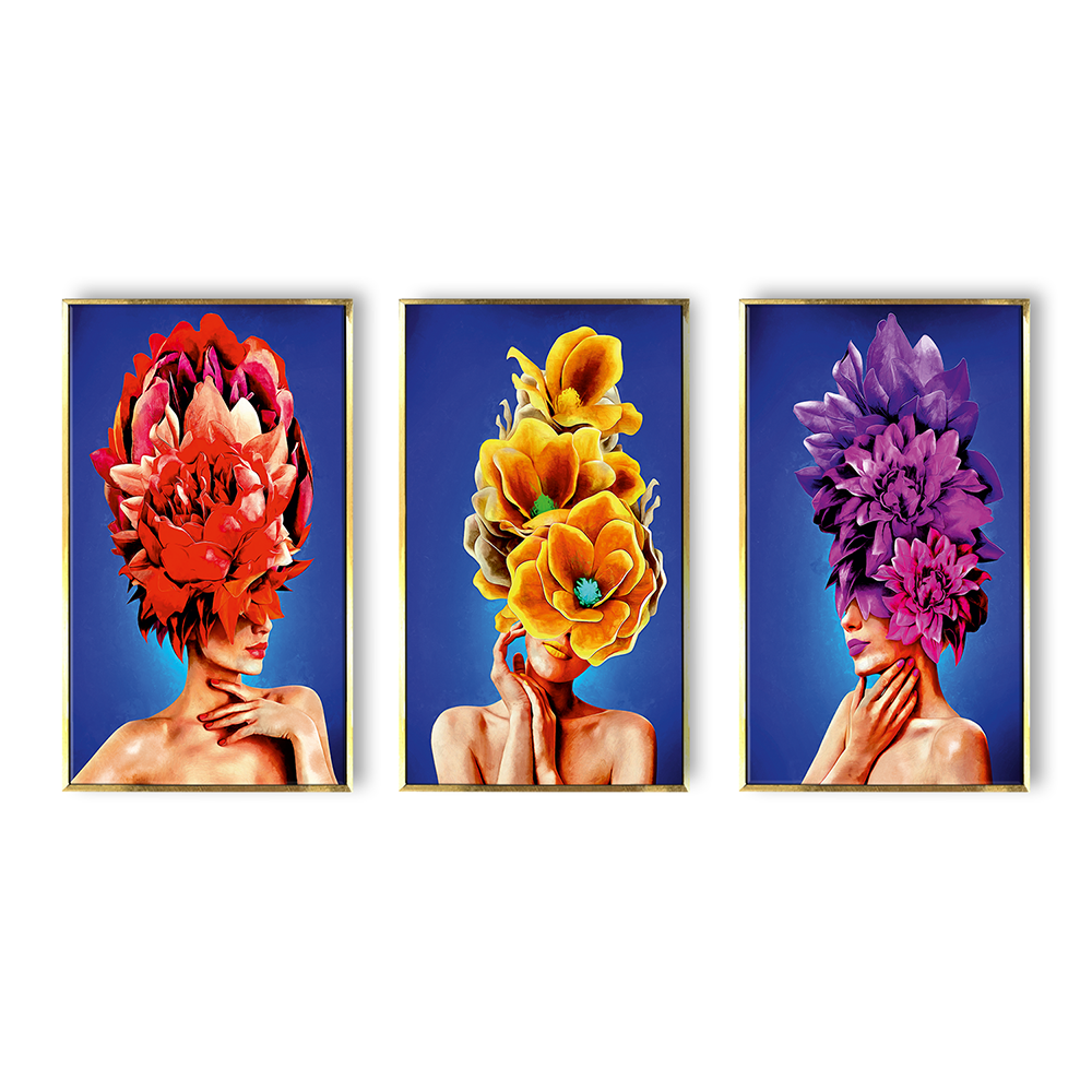 Luxury High End Flower Women Canvas Painting