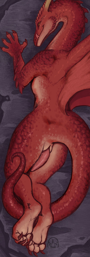 Red dragon body pillow side 1 explicit version