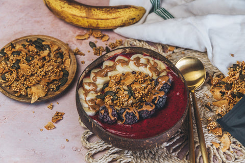 Buckwheat granola with coconut vegan and gluten free without nuts