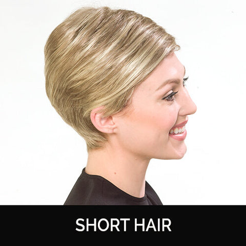 Lace front wig with short hair