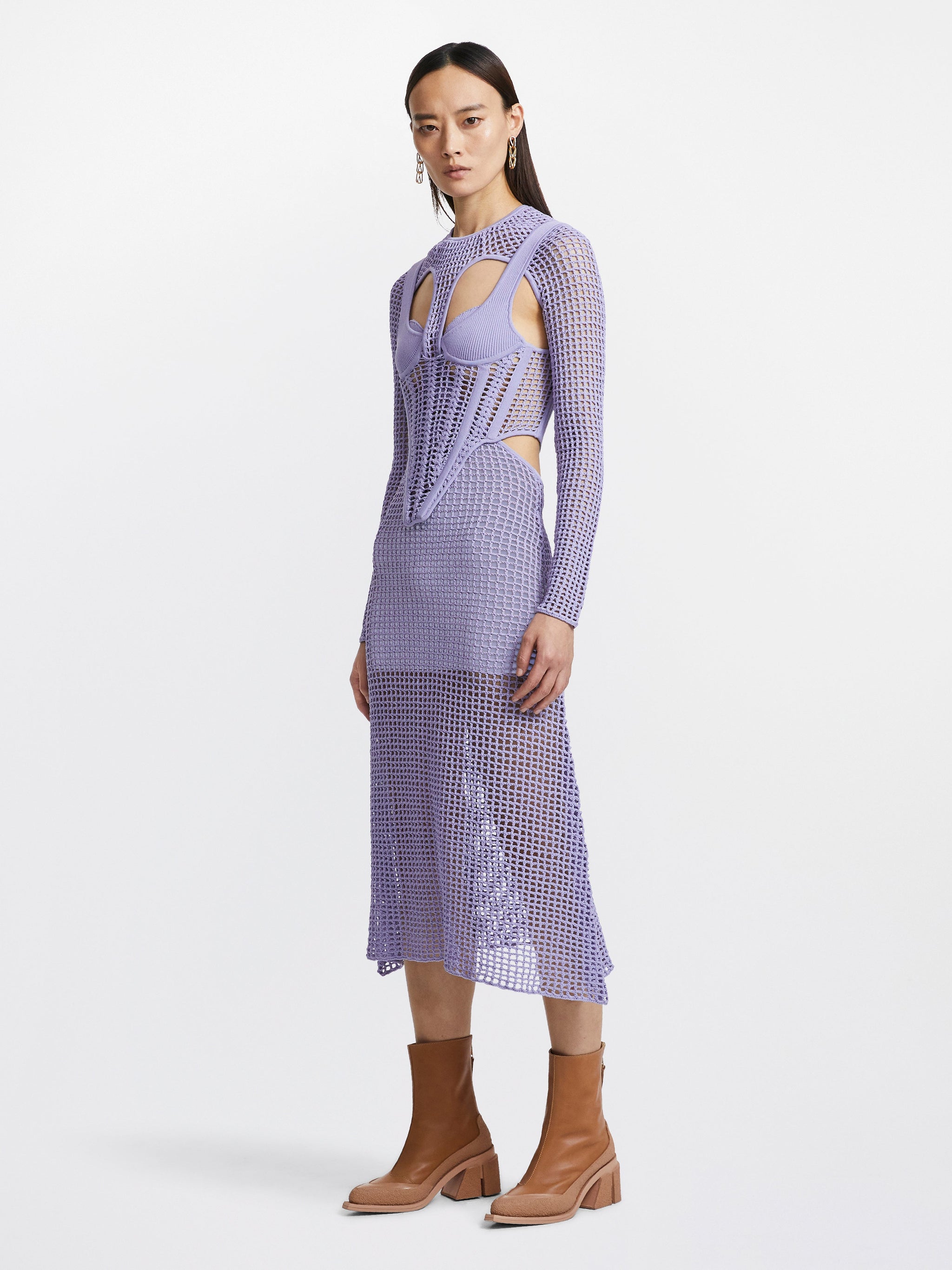 DION LEE | Stirrup Crochet Dress | Violet – Dion Lee