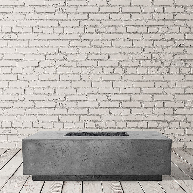 The Prism Hardscapes Tavola 7 Rectangular Concrete Fire Pit