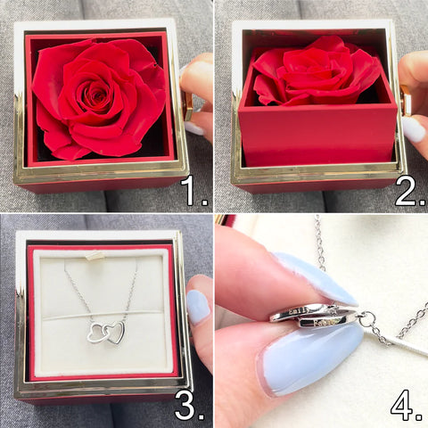Engraved Necklace - With Real Rose – amorecarter