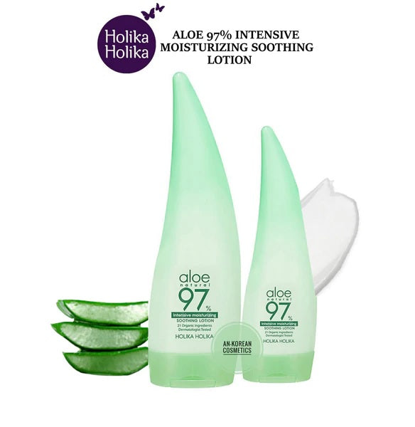 Holika Holika Aloe 97% Intensive Moisturizing Soothing Lotion 240ml |  Bluemoon Secrets Chamber – Bluemoon Secrets Chamber Pte Ltd