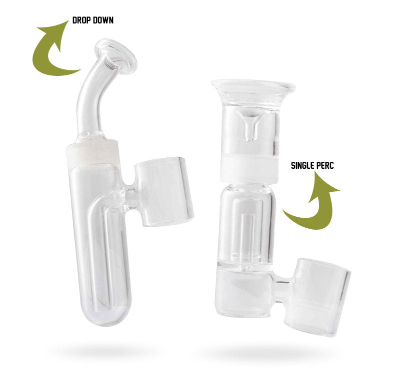 Sutra DBR water bubbler attachments on white background