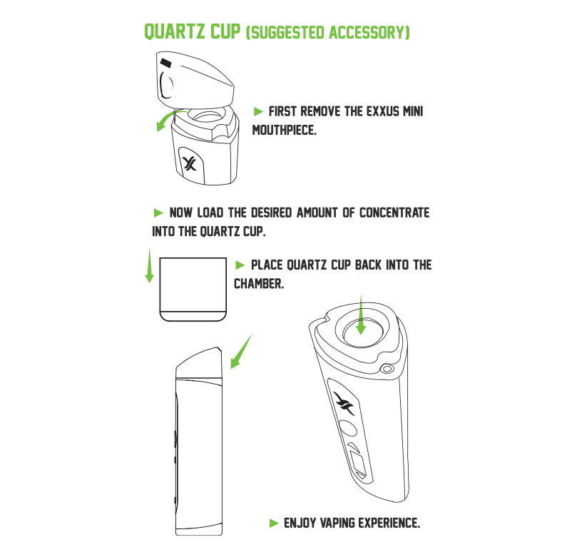 Loading concentrates for the Exxus Mini on white background