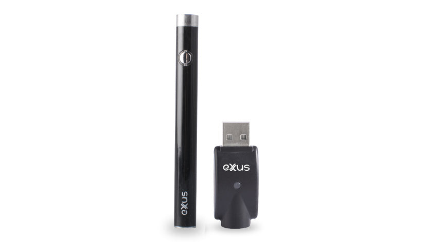 Exxus Slim VV with USB charger standing on white background