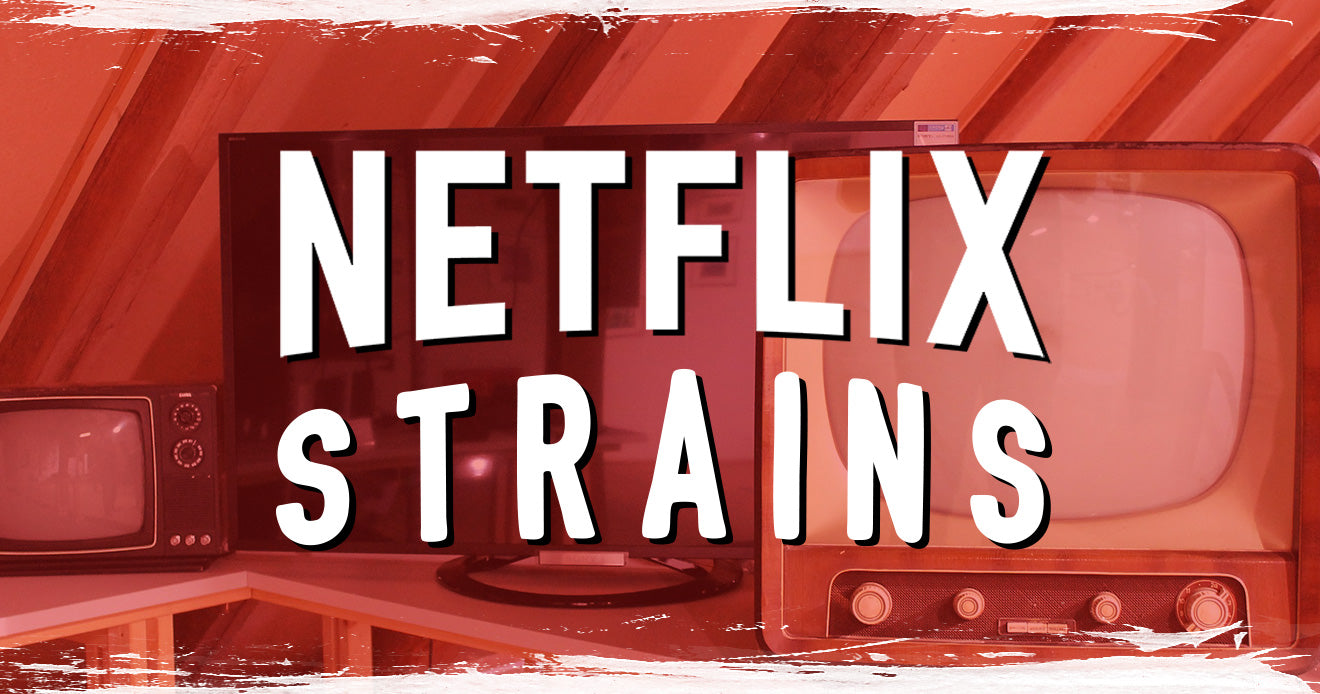 Netflix Strains on red background