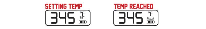 Setting Temperature for the Wulf Digital Vaporizer on white background