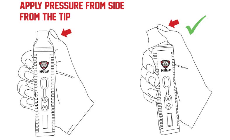 How to properly remove mouthpiece from Wulf Digital Vaporizer on white background