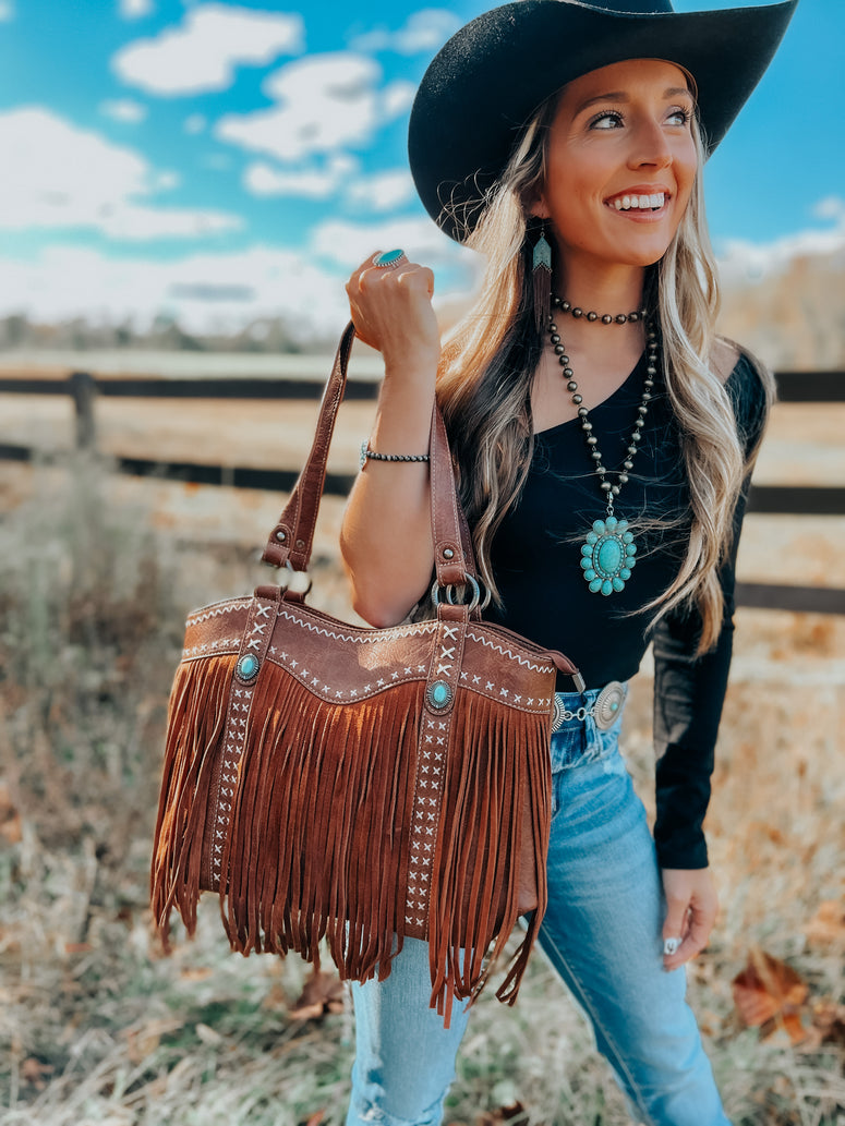 Leather Fringe Purse | Western Purses with Fringe | Fringe Bag ...